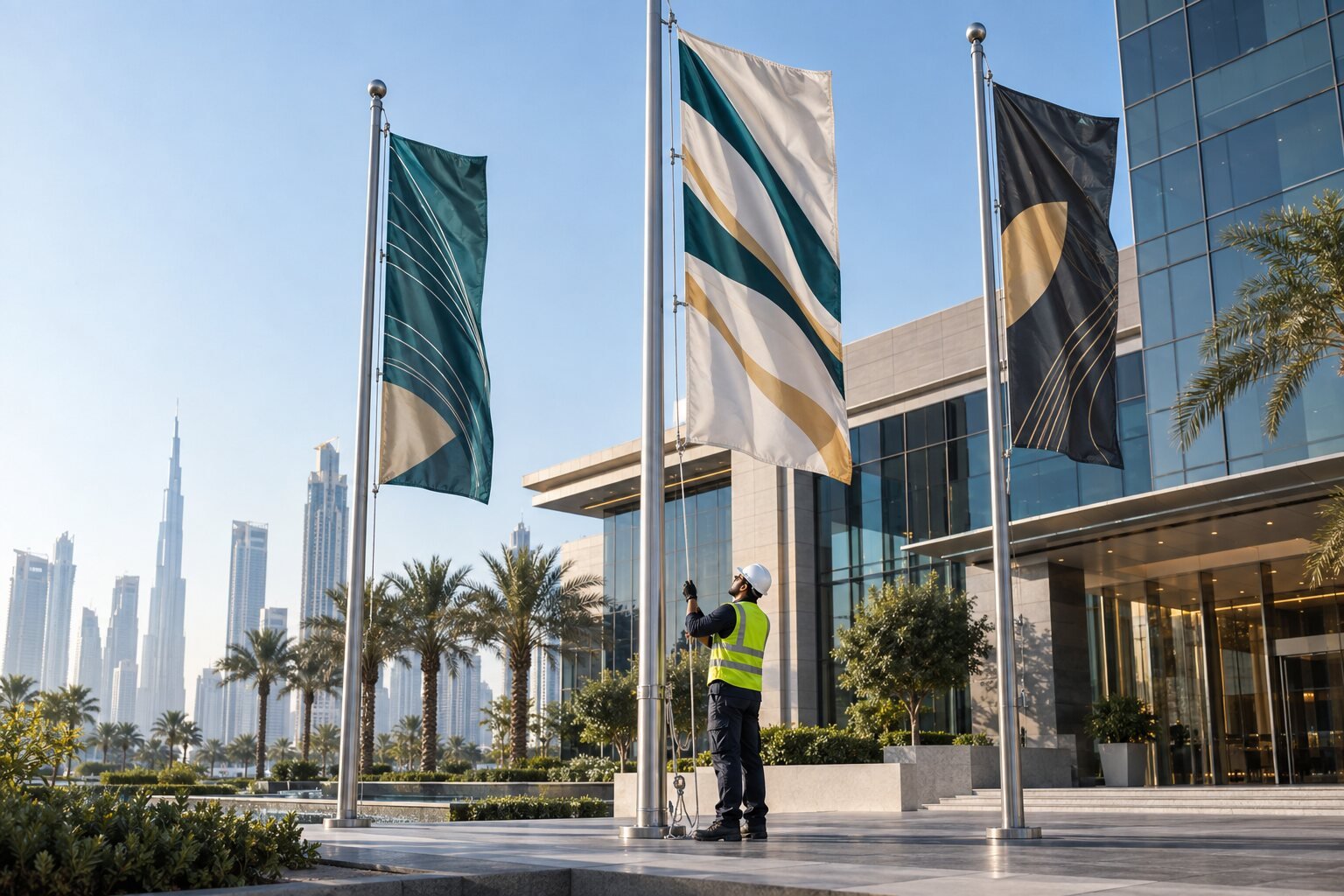 Hoisting Flag